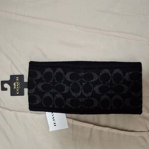 Coach Signature Metallic Knit Headband nwt